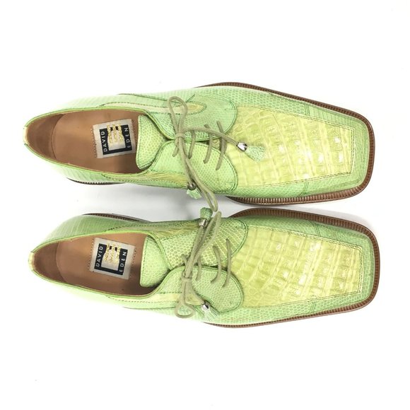 NEW David Eden Oxfords Shoe Size 9 Green Crocodile main image 5
